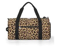 Borsa da palestra con ghepardo marrone divertente con scomparto per scarpe, borsone da viaggio, borsa da yoga