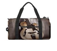 Borsa da palestra con immagini di chitarra, borsa da palestra per donne e uomini, zaino da palestra con scomparto per scarpe, borsa da palestra riutilizzabile, mini borsa da palestra con immagini di