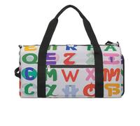 Borsa da palestra con lettere inglesi per uomini e donne, impermeabile, grande borsone per allenamento da viaggio