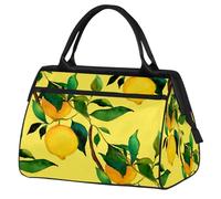 Borsa da palestra con limoni gialli ad acquerello per uomini e donne, borsone da viaggio per sport da viaggio borsa impermeabile per il fine settimana borsa da notte leggera da portare a mano tote
