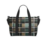 Borsa da palestra con motivo a griglia incrociata 3D stampata, borsa da viaggio adatta per viaggi di lavoro