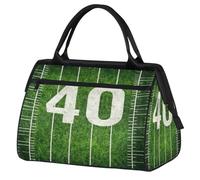 Borsa da palestra con motivo campo da football americano per uomo e donna, borsone da viaggio per sport da viaggio, impermeabile, borsa da viaggio per il fine settimana borsa da notte leggera da