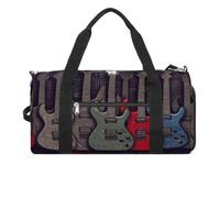 Borsa da palestra con motivo chitarra, borsa da palestra per donne e uomini, zaino da palestra con scomparto per scarpe, borsa da palestra riutilizzabile, mini borsa da palestra, motivo chitarra