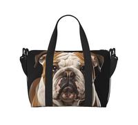 Borsa da palestra con motivo coccinelle infinito maculato borsone per uomo donna borsa da viaggio per la notte con scomparto per scarpe borse da allenamento, Bulldog inglese, Taglia unica, Borsone da