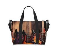 Borsa da palestra con motivo coccinelle infinito maculato borsone per uomo donna borsa da viaggio per la notte con scomparto per scarpe borse da allenamento, Chitarra elettrica fredda, Taglia unica