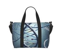 Borsa da palestra con pastore tedesco, per gli amanti dei cani, borsone da viaggio per uomini e donne, borsa da viaggio per la notte con scomparto per scarpe borse da allenamento, Elica Genetica