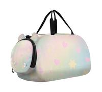 Borsa da palestra con piccolo cuore rosa con scomparto per scarpe, multifunzionale, per viaggi, sport, fitness e allenamento