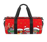 Borsa da palestra con riccio natalizio carino borsa da palestra fitness borsone da viaggio borsa tote borsa attrezzatura per donne uomini, Multicolore, 17.7x9x9 inch