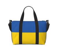 Borsa da palestra con stampa bandiera dell'Ucraina, borsa da viaggio per il fine settimana adatta per viaggi d'affari