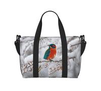Borsa da palestra con stampa di alberi di betulla per donne, borsa per la notte, borsa per oggetti personali, borsa a tracolla per donne e uomini, taglia unica, Nero , Taglia unica