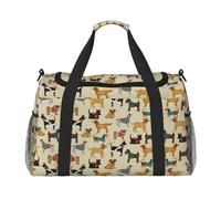 Borsa da palestra con stampa di cani di segugio, borsa da palestra con bagaglio a mano, borsa per il fine settimana, borsone e borsa a tracolla per viaggi e fitness