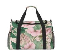 Borsa da palestra con stampa di giglio nero, borsa da palestra con bagaglio a mano, borsa per il fine settimana, borsone e borsa a tracolla per viaggi e fitness