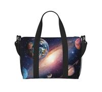 Borsa da palestra con stampa di pianeti universi, borsa da donna, borsa per la notte, borsa per oggetti personali, borsa a tracolla per donne e uomini, taglia unica, Nero , Taglia unica