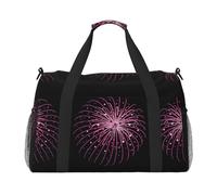 Borsa da palestra con stampa fuochi d'artificio, borsa da palestra con bagaglio a mano, borsa per il fine settimana, borsone e borsa a tracolla per viaggi e fitness