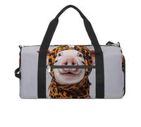 Borsa da palestra con stampa leopardata per uomini e donne, impermeabile, grande borsone per allenamento da viaggio