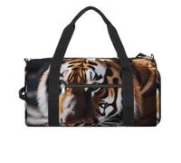 Borsa da palestra con tigre selvatica per uomo e donna, impermeabile, borsa da viaggio leggera per viaggi sportivi, bianco, taglia unica