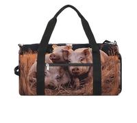 Borsa da palestra con tre maiali per uomini e donne, impermeabile, borsa da viaggio leggera per viaggi sportivi, bianco, taglia unica