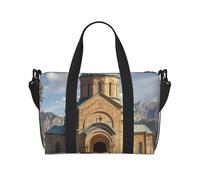 Borsa da palestra con uccelli corvi, borsone per uomo e donna, borsa da viaggio per la notte con scomparto per scarpe borse da allenamento, Chiesa armena, Taglia unica, Borsone da viaggio
