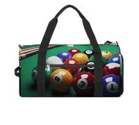 Borsa da palestra da biliardo per uomo e donna, resistente all'acqua, borsa da viaggio leggera per sport di viaggio, bianca, taglia unica