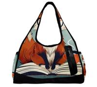 Borsa da palestra da donna, borsa da palestra da uomo, borsa da palestra da donna, borsa da palestra per yoga, sport, palestra, foresta riccio, volpe, procione, adorabile animale, Fantasia 1322,