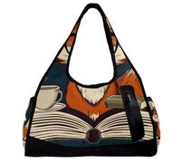 Borsa da palestra da donna, borsa da palestra da uomo, borsa da palestra da donna, borsa da palestra per yoga, sport, palestra, foresta riccio, volpe, procione, adorabile animale, Fantasia 1323,
