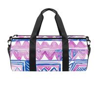 Borsa da palestra da donna, borsa da palestra da uomo, borsa da palestra da donna, borsa per la notte, motivo geometrico foglie tropicali moderne, Motivo 1544, 45x23x23cm(17.7x9x9in)