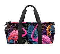 Borsa da palestra da donna, borsa da palestra da uomo, borsa da palestra da donna, borsa tote per viaggi, allenamento, moderna pianta tropicale fiore foglie di palma, Motivo 4738,