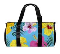 Borsa da palestra da donna, borsa sportiva, borsa da palestra da donna, borsone da viaggio per donne, moderna pianta tropicale fiore foglia di palma, Motivo 4711, 45x23x23cm(17.7x9x9in)