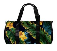 Borsa da palestra da donna, borsa sportiva, borsa da palestra da donna, borsone da viaggio per donne, moderna pianta tropicale fiore foglia di palma, Motivo 4707, 45x23x23cm(17.7x9x9in)