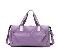 Borsa da palestra da donna borsa sportiva fitness borsa da allenamento per scarpe da viaggio tappetino da yoga asciutto e bagnato (colore: nero) piccolo regalo, Viola
