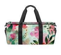 Borsa da palestra da donna, borsone da allenamento, borsone da viaggio per donne, felice festa della mamma floreale, Motivo 2260, 45x23x23cm(17.7x9x9in)