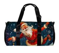 Borsa da palestra da donna, borsone da uomo, borsa da palestra da donna, borsa da palestra per yoga, sport, palestra, buon Natale Babbo Natale, Motivo 2165, 45x23x23cm(17.7x9x9in)