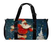 Borsa da palestra da donna, borsone da uomo, borsa da palestra da donna, borsa da palestra per yoga, sport, palestra, buon Natale Babbo Natale, Motivo 2166, 45x23x23cm(17.7x9x9in)