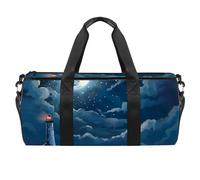 Borsa da palestra da donna, borsone da uomo, borsone da palestra, borsa per il weekend notturno, borsa per il weekend con frutta, anguria, rosso acquerello, Fantasia 1459, 45x23x23cm(17.7x9x9in)
