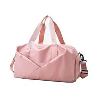 Borsa da palestra da donna, con scomparto separato per scarpe da yoga, separazione asciutta e bagnata per allenamento, nuoto, yoga, rosa, Taglia unica, Borsa da yoga separata con scomparto per scarpe