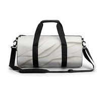 Borsa da palestra da viaggio astratta di lusso vintage in carta bianca per donna uomo borsone cilindrico borsa da allenamento sportiva con tracolla