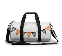 Borsa da palestra da viaggio con bandiera ad acquerello grigio arancione per donne uomini borsone cilindrico borsa da allenamento sportiva con tracolla