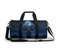 Borsa da palestra da viaggio con elefante sotto le stelle per donne e uomini, borsa da viaggio cilindrica borsa da allenamento sportiva con tracolla