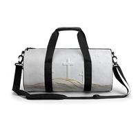 Borsa da palestra da viaggio con tre croci sulla collina per donne e uomini borsa da viaggio cilindrica borsa da allenamento sportiva con tracolla