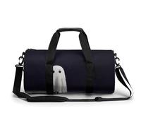 Borsa da palestra da viaggio minimalista con fantasma carino per donne e uomini borsa da viaggio cilindrica borsa da allenamento sportiva con tracolla