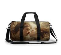 Borsa da palestra da viaggio per uomo e donna, con scritta "Falling in Love", borsa da palestra cilindrica, borsa da allenamento sportiva con tracolla