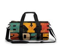 Borsa da palestra da viaggio vintage Bye 2025 per donne e uomini, borsa da viaggio cilindrica borsa da allenamento sportiva con tracolla