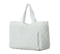 Borsa da palestra di grande capacità borsa da viaggio borsa da fitness alla moda borsa trapuntata per la notte borsa da fine settimana borsa a tracolla alla moda, bianco