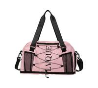 Borsa da palestra di grande capacità borsa da viaggio con stampa di lettere fitness con scomparto per scarpe sport nuoto weekend viaggio grande capacità bagagli palestra allenamento sport, A, Bellezza