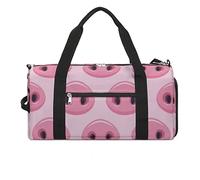Borsa da palestra divertente con naso di maiale carino con scomparto per scarpe, borsone da viaggio, borsa da yoga