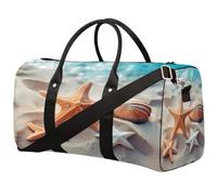 Borsa da palestra estiva da spiaggia con stelle marine, per uomini e donne, impermeabile, pieghevole, da viaggio, leggera, da portare con sé, per allenamento e ospedale