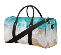 Borsa da palestra estiva da spiaggia oceanica per uomini e donne, impermeabile, pieghevole, da viaggio, leggera, da portare con sé, borsa per la notte per allenamento in ospedale