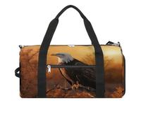 Borsa da palestra Golden Sunset Bald Eagle da palestra per donne e uomini, zaino da palestra con scomparto per scarpe borsa da palestra riutilizzabile, mini borsa da palestra, aquila calva al tramonto