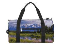 Borsa da palestra Grand Teton National Park per uomo e donna, impermeabile, borsa da viaggio leggera per viaggi sportivi, bianco, taglia unica