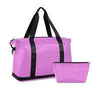 Borsa da palestra grande color orchidea tinta unita viola tinta unita grande borsa da palestra con borsa da toilette per escursionismo impermeabile, orchidea Tinta unita Pure Plain viola, 1 size